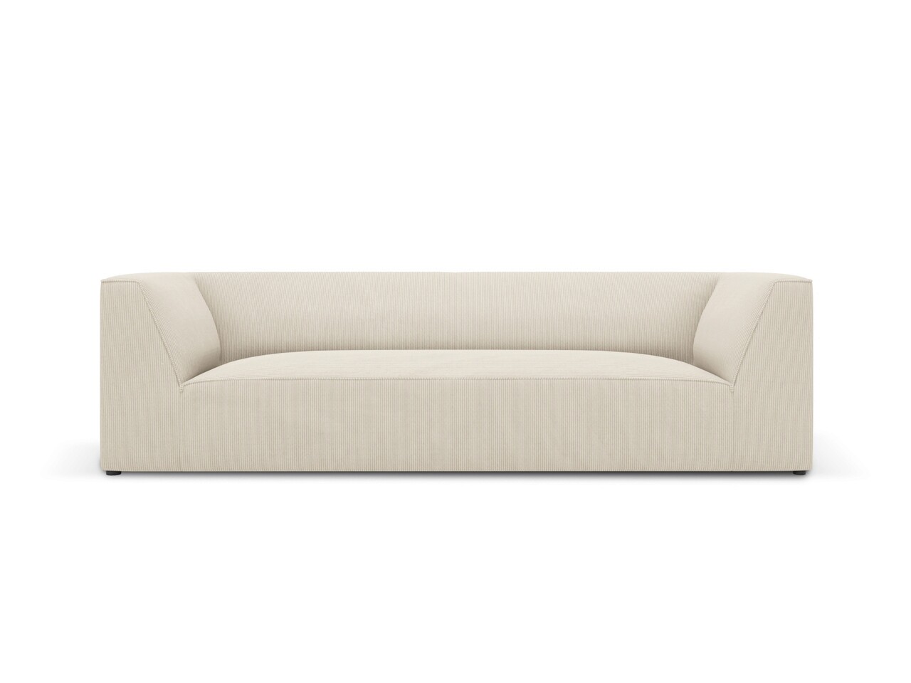 Canapea 3 locuri, Ruby, Micadoni Home, BL, 232x93x69 cm, velur, bej deschis - imagine 6
